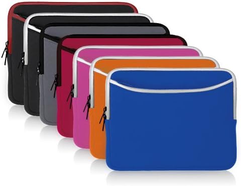 Boxwave Case kompatibilan sa Lilliput A8S - Softsuit sa džepom, mekani torbica Neoprene poklopac patentni zatvarač za lilliput A8S - Jet crni s crvenom oblogom