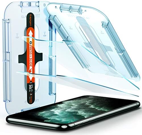 Spigen kaljeno staklo za zaštitu ekrana [GlasTR EZ FIT] dizajniran za iPhone 11 Pro Max / iPhone Xs Max [6.5 inč] [Case Friendly] - 2 Pakovanje