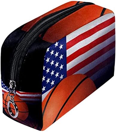 Toaletna torba, kozmetička torba za putovanja za žene muškarce, košarkaška američka zastava