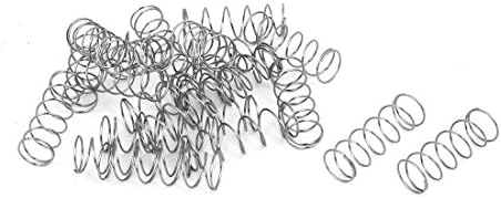 Aexit 0,4mmx7mmx20mm 304 opruge od nehrđajućeg čelika Kompresioni opruga srebrna kompresijska opruga tona 20pcs