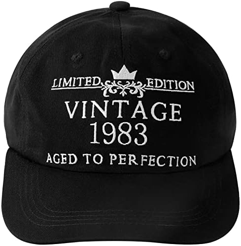 Dingyijie 1983 40. rođendanski pokloni za muškarce - Podesiva pamučna bejzbol kapa 40 godina star rođendanski šešir