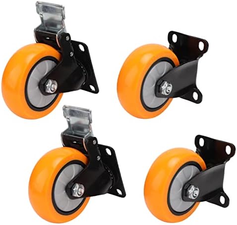 4pcs cherst caster točkovi PVC kotača za okretnicu za 360 stupnjeva za 20 stupnjeva Caster sa kočnica za kolica za kolica za kolica