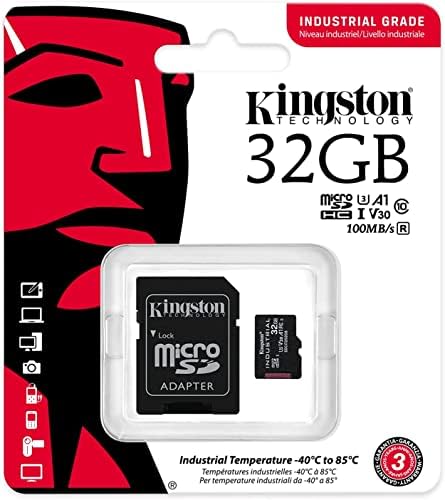 Kingston MicroSD 32GB Industrijska temperatura memorijska kartica sa adapterom UHS-I U3 Klasa 10 Industrijski razred SDHC 100MB/s