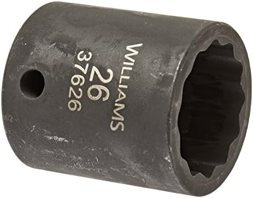 Williams 37626 1/2-inčni pogon 26 mm standardne utičnice, 12 bodova