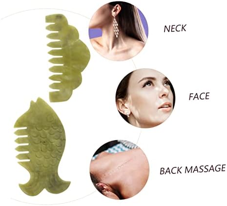 Doitool 2pcs masaža za masažu lica za lice češljem za vlasište Guasha Multifunkcionalni masažeri Ubristavanje oblika Potpuno poklon