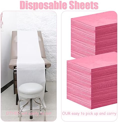 Framendino, 50 pakovanja Pink jednokratni listovi za masažu vodootporni netkani materijal prozračni pokrivač za krevet za salonske