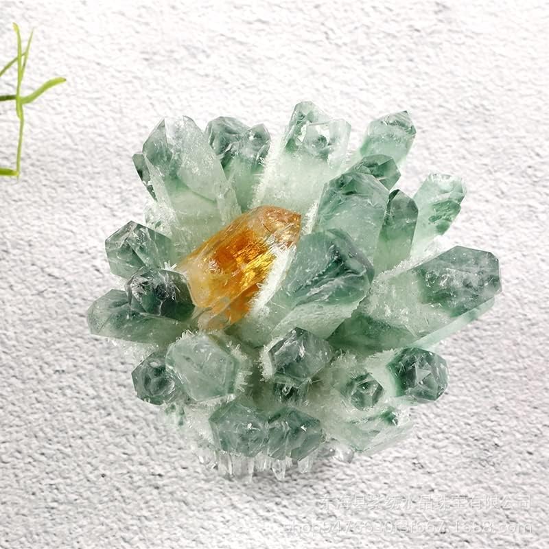 Kvarcna dekoracija prirodni zeleni zeleni kristalni klaster kristalni ukras cvijeća energije kamen