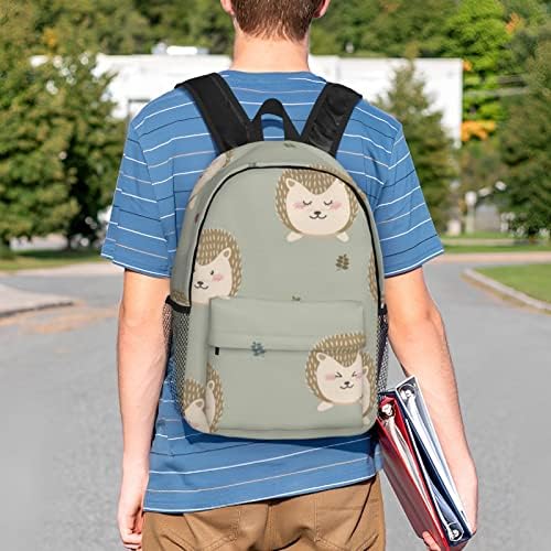 Ocelio Mnogo ježev ruksak, 15-inčni lagani studentski ruksak, unisex backpad bakfa, fakultet