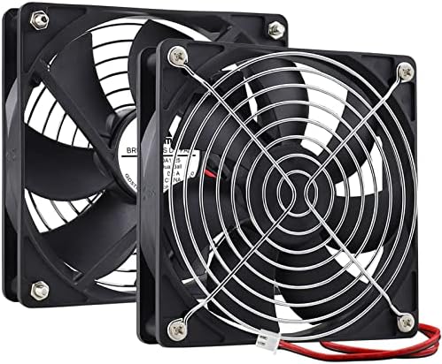 GDSTIME 2-Pack Dvostruki kuglični ležaj 24V 120mm x 25mm 5 inčni DC ventilator za hlađenje bez četkica