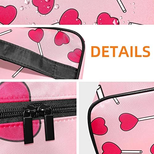Candy Love Uzorak ružičasta torba za šminku Travel Kozmetička torba Portable Organizator Torba za pohranu Toaletska torba