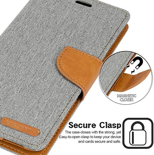 Goospery platneni novčanik za Apple iPhone Xs Case iPhone X Case denim stalak Flip Cover