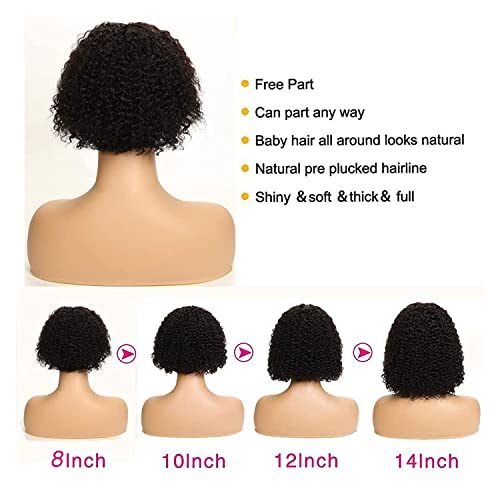 Kratka Bob Curly 4x4 perika sa zatvaračem ljudska kosa perika, čipkaste prednje perike ljudska kosa prethodno iščupana za crne žene,