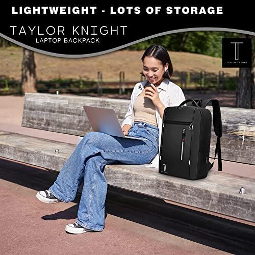 Taylor Knight Travel Backpack sa računarom sa USB punjenjem, savršen za poslovanje, školsku, fakultet i putovanja. Torba za notebook