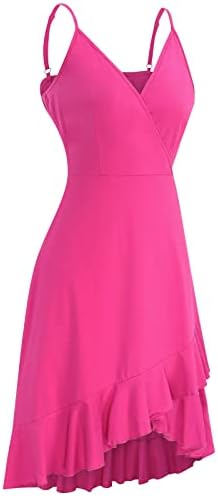 ZEFOTIM ljetne haljine za žene 2023 v trake za špagete sa izrezom Ležerna cvjetna haljina za sunčanje na plaži