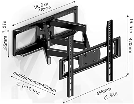 TV postolje / TV s polica Zidni nosač ''43 -60' inčni teleskopski okretni LCD nosač nosač za jaki zidni nosač TV stalak za TV nosač