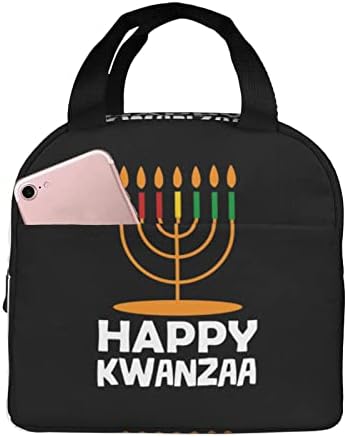Swpwab Happy Kwanzaa Ponovna prijenosna folija zakrajena izolirana bento torba za muškarce i žene