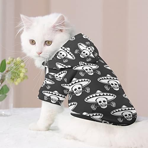 Vullhe lubanje u Sombrero mački jednodijelni kostim trendi kostim za pse sa poklopcem za kućne ljubimce