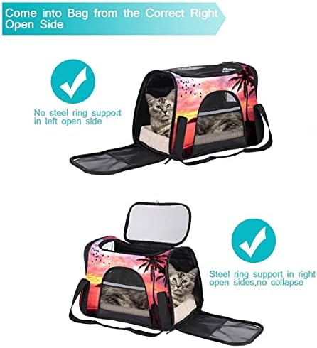 Pet Carrier Sunset Seaside Meki putni nosači za kućne ljubimce za Mačke, Psi Puppy Comfort prenosiva sklopiva torba za kućne ljubimce odobrena aviokompanija