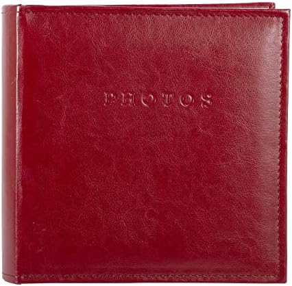 Kiera Grace 200-džepni album za fotografije i klasične kože za dom i sobu, 2.17 L x 8.86 w x 8.86 H za prikaz 200-4 x 6 slike, crveno
