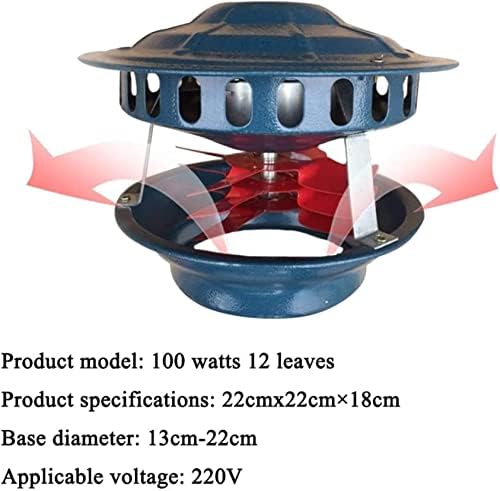 Darzys dimni dim evakuator, ventilator za ekstrakciju kamina, ventilator za ekstrakciju kamina za profesionalni kamin za izvlačenje zraka za roštilj, 60 W 7 listova