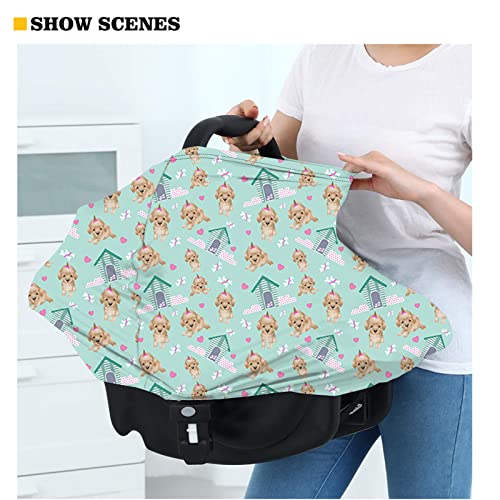 UPETSTORY Baby Car Cover Dolphin podvodni novorođenčadi Baby Girl Dojenje Scarf Nursing Poklopac za dojenčad Carseat Cover za putovanja