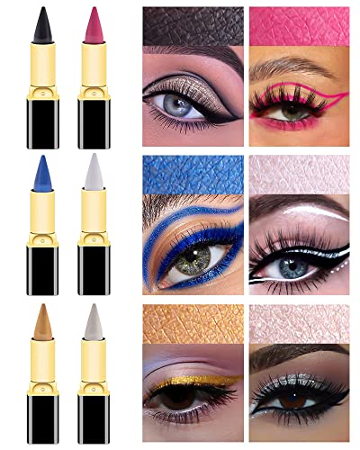 3kom Gel eye Liners za žene, zlatna / plava/Srebrna olovka za oči, brza suha krema olovka za oči, vodootporna matte Eyeliner Gel Tattoo Eyeliner olovka, Kreirajte dugotrajan izgled očiju-B