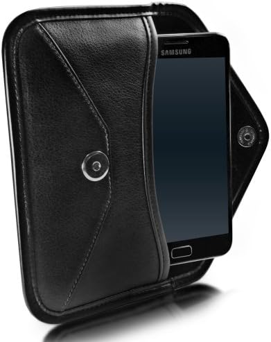 Boxwave Case kompatibilan s časti 7 - elitnom kožnom messenger torbicom, sintetičkim kožnim poklopcem Dizajn koverte za čast 7 - Jet crni