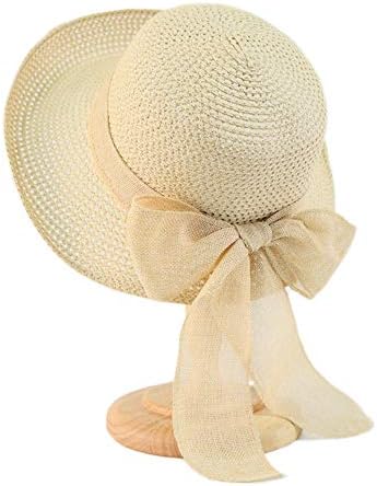 Cyicw Ženska disketa šešira Modni ljetni široki podlozi za plažu na plaži na hat upff50 putni pamučni pamuk