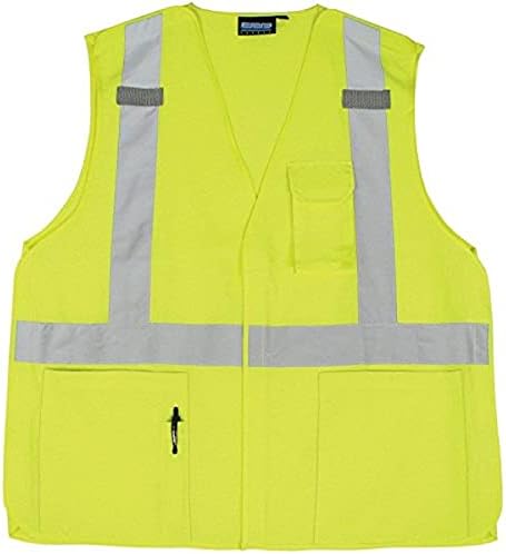 ERB 61376 Model S360 klasa 2 tkani Oksfordski prsluk za lomljenje, Hi-Viz Lime, L