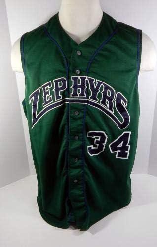 2010- New Orleans Zephyrs 34 Igra Polovni Zeleni prsluk - igra Polovni MLB dresovi