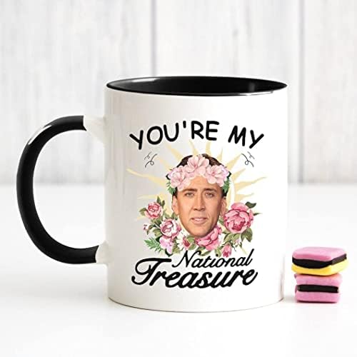 Nicolas Mug You're my National Treasure Coffee Cup Funny Coffee Mug Attractive Lovely Gift for Best Friend Buddy Closed Friend on