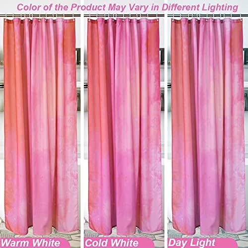 TAMGHO vruće ružičasti tuš za tuš, sažetak akvarel dizajna sa kukama - šarena lagana tkanina i vodovod za kupaonicu, 72x72