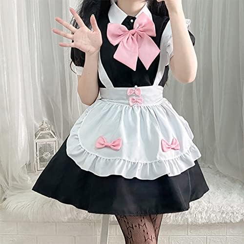 Ruziyoog Classic Lolita Maid Outfits Bowknot Sweet Fancy haljina Cosplay Japanski kostim sa Apon Halloween Party Slatka haljina