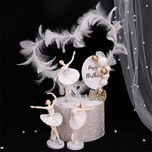 Ornament Set sa Topper 3pcs Ballet Girl Cake Topper Torta za kratke torte Sweet Girl Desert Dekor Dekor ukrasi Rođendan Balansiranje