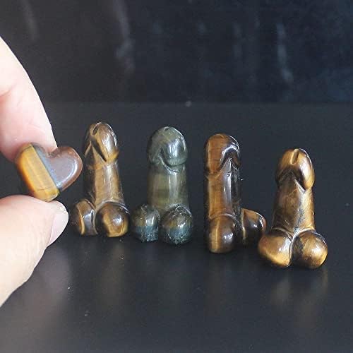 5pcs mini izrezbareni dragulj kristalni čovjek genitalni penis testicle figurice Lijep džepni kamen 1 ''
