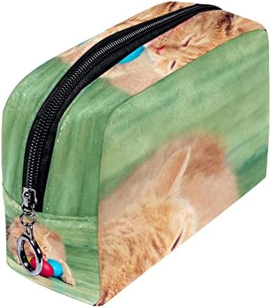 Tbouobt kozmetičke torbe za šminke za žene, male šminkerne torbice za šminku, životinjski mačka i jaje