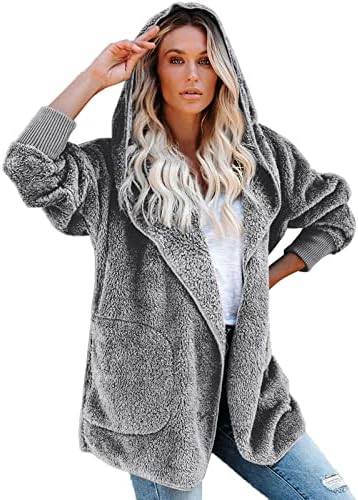 Xiloccer ženske kapute 2022 Ženska vuna plus veličine Dukshirt s kapuljačom s kapuljačom topli plišani kaput jaknu dukseri