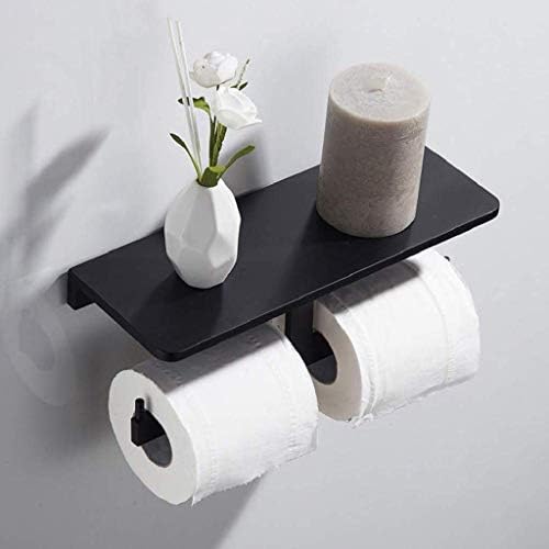 WSZJJ Metalni držač za toaletni papir - Držač tkiva za dvostruko kotrljanje tkiva od nehrđajućeg čelika, tkiva i kupaonicu