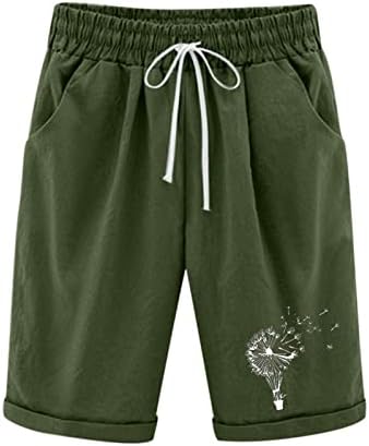 LCEPCY Plus size pamučne kratke hlače za žene udobne prozračne ljetne kratke hlače za kratke kratke hlače