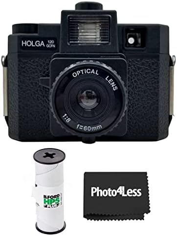 Holga 120gcfn kamera sa blicem na točkovima u boji, crna / Ilford HP5 Plus crno-bijeli negativni Film