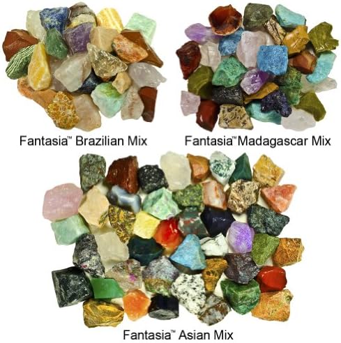 Fantasia Materijali: 3 lb Premium World Stone mix iz Azije, Brazila i Madagaskara! Bulk grube sirove prirodne kristale i stijene za