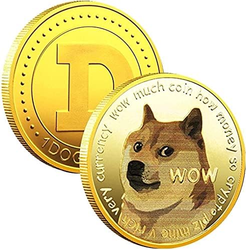 Dogecoin Komemorativni novčići pozlaćeni doge kovanica 2021 Limited Edition Kolekcionarni novčić sa zaštitnom futrolom (1pc)