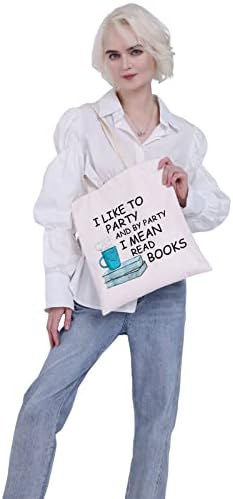 VAMSII LOVA LOver Tote torba Funny Book Lover Pokloni za knjige za čitanje Ljubitelj ljubavi i na zabavi mislim na čitanje knjiga
