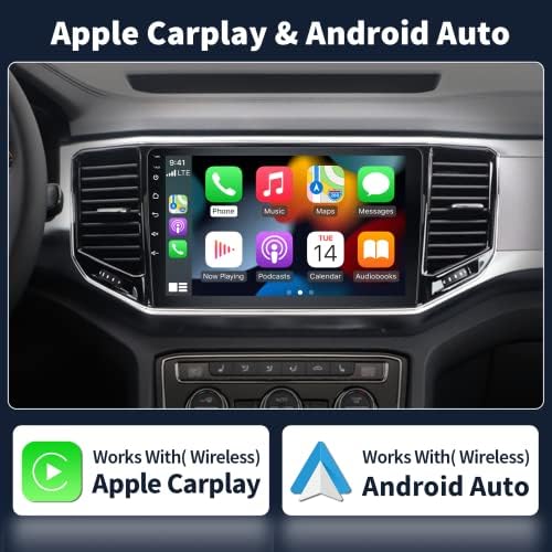 Dvostruki Din Android 11 auto Stereo, bežični CarPlay, Android Auto, ogledalo Link, 10.1 inčni dodirni ekran GPS navigacijski Radio
