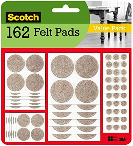 Scotch jastučići od filca, jastučići za namještaj od filca za zaštitu drvenih podova, okrugli, bež, različite veličine paket vrijednosti,