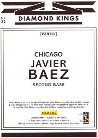 2019 Panini Donruss Diamond Kings # 22 Javier Baez bejzbol kartica