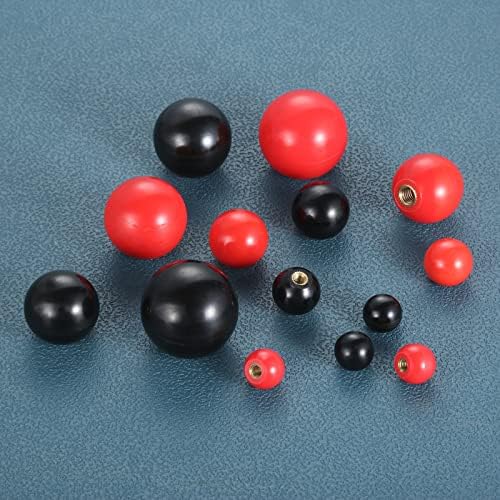 2pcs crno / crvene bakelite i mesingane gumbe za navojne boje M8 ​​/ M10 / M12 navojni navojni u obliku glave na glavi matice gumne