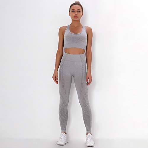 SNKSDGM dvodijelna odijela za pantalone sportski fitnes prsluk visokog struka Yoga Hip-Lifting odijelo za trčanje u boji ženska ženska
