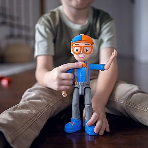 Blippi Govorna figura, 9-inčna zglobna igračka sa 8 zvukova i fraza, Pozabilna figura inspirisana popularnim YouTube Edutainerom