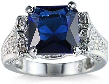 Ploy Pailin Božić nakit poklon Trg London plavi Topaz AAA Cirkon srebrni ženski prsten SZ 6-10